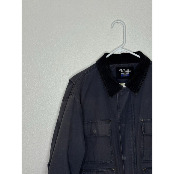 VTG Walls Blizzard Pruf Canvas Jacket Mens Large Chore Barn Work Distressed Coat - Picture 3 of 16